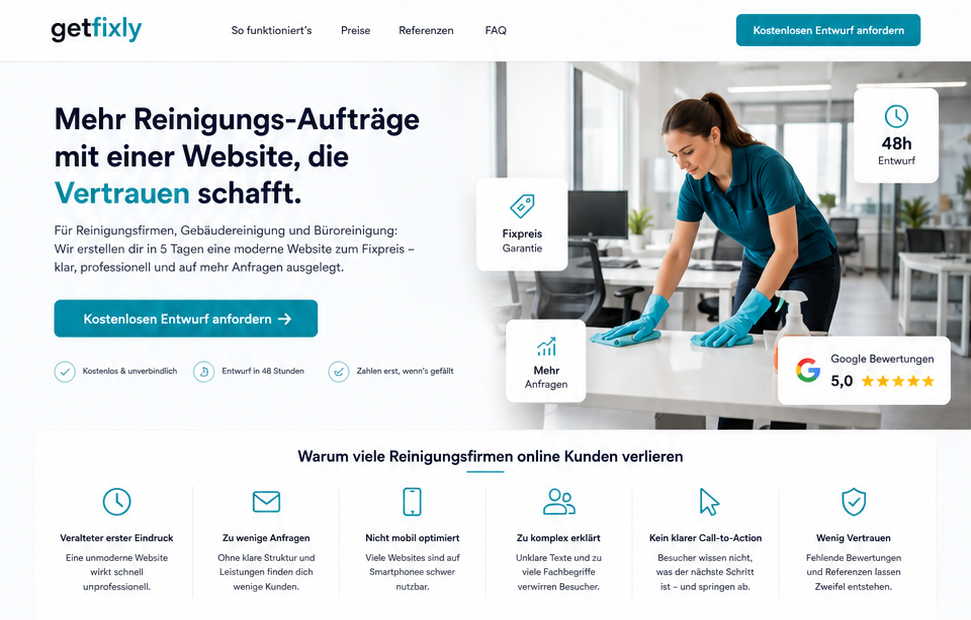 Beispiel-Website Reinigung