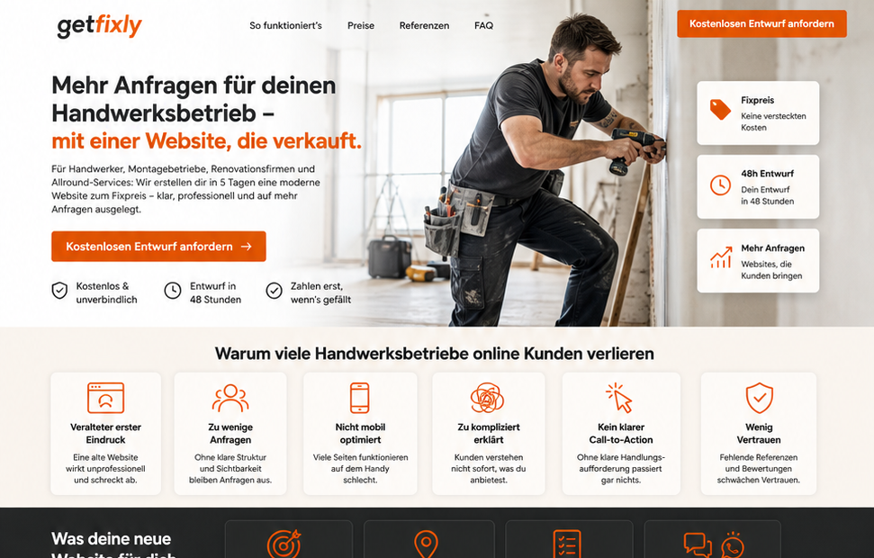 Beispiel-Website Handwerker